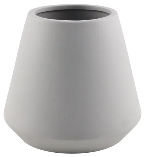 Matte Grey Tapered Vase