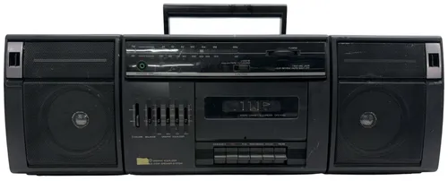 Vintage Black Radio Cassette Ghettoblaster