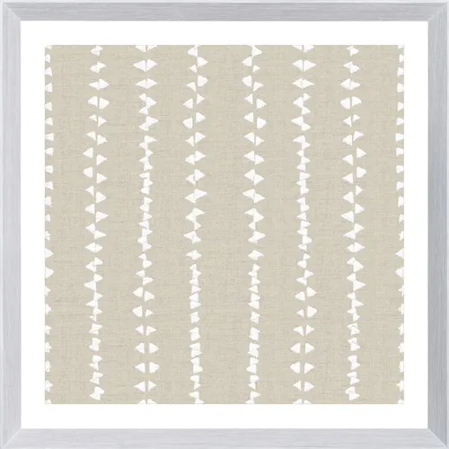 Beige Abstract Motif IV On Paper With White Frame