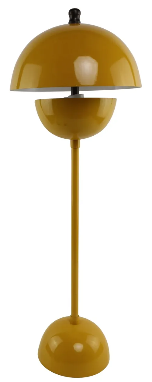 Yellow Metal Mushroom Table Lamp
