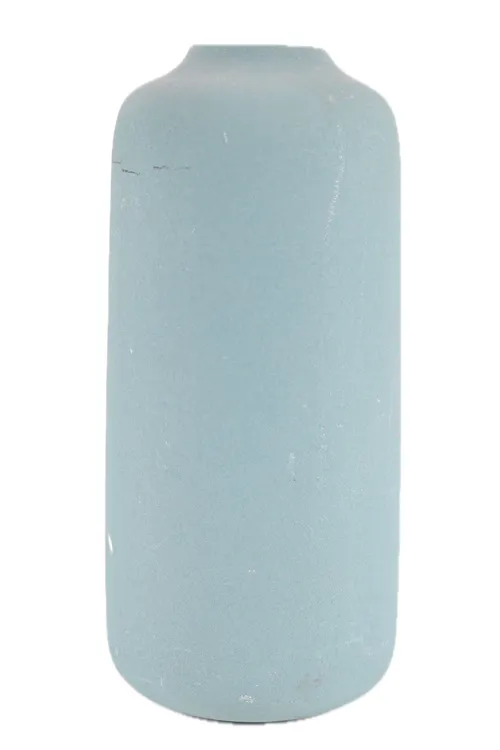 Teal Ceramic Torpedo Vase