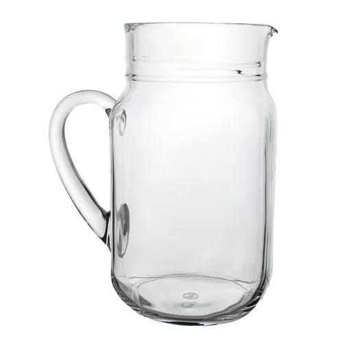Clear Glass Rounded Rectangle Pitcher
