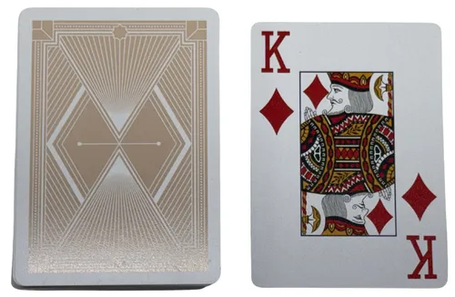 Cream Patterned Playing Card Deck