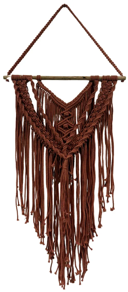 Rust Bohemian Macrame Wall Hanging