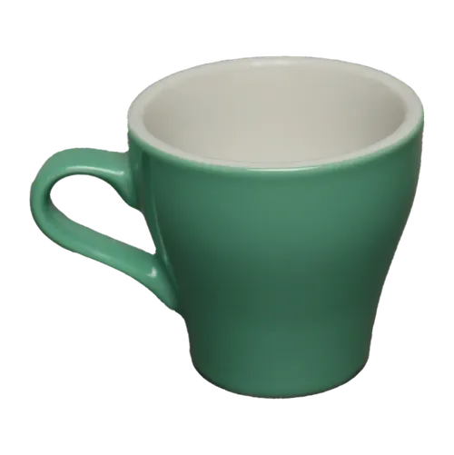 Mint Green Teacup With White Rim
