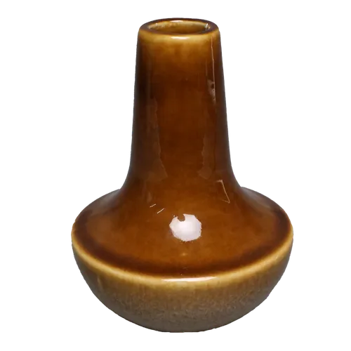 Brown Caramel Ceramic Bud Vase
