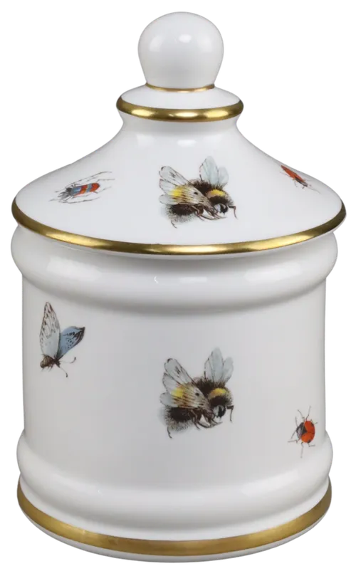 Fine Porcelain Insect Canister With Lid