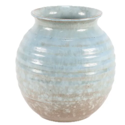 Blue To Brown Ceramic Vase