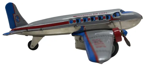 Tin Silver Airplane 
