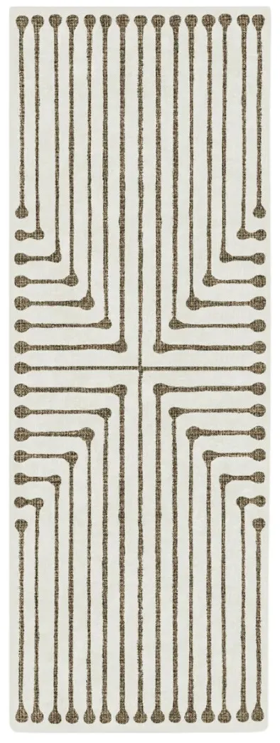 Camel Inkdrop Runner Rug 2'5