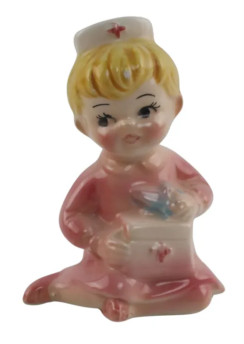 Vintage Porcelain Pink Nurse 