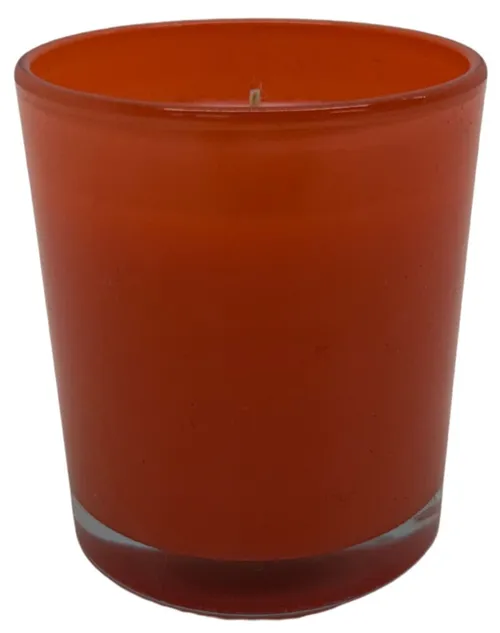 Bright Orange Glass Jar Candle