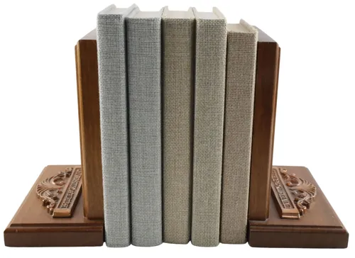 Academic University Wood Bookend Set