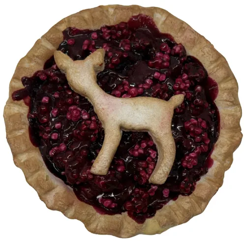 Artificial Mixed Berry Mini Pie With Deer Crust