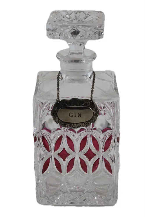 Ornate Cut Crystal Gin Decanter