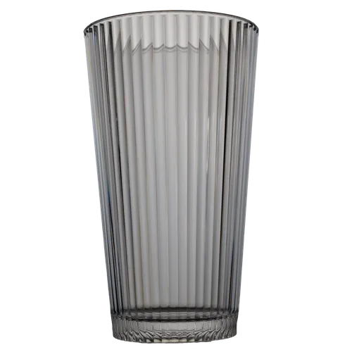 Clear Acrylic Fluted Drinking Tumbler Glass