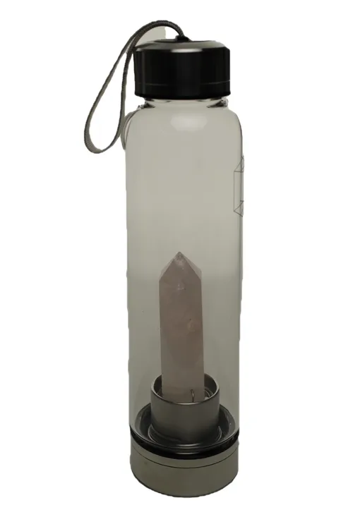 Clear Crystal Glass Water Bottle