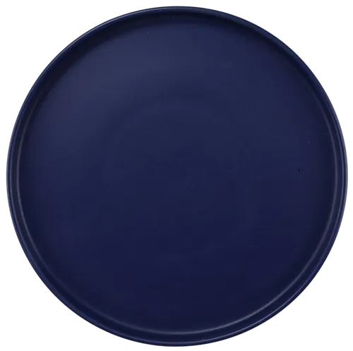 Matte Navy Blue Stoneware Dinner Plate
