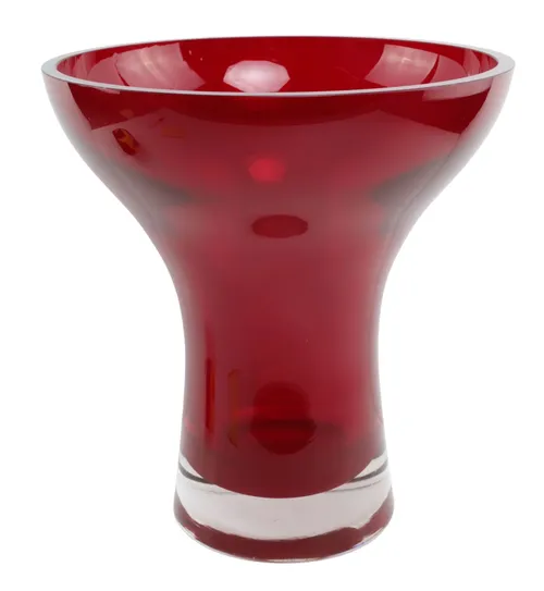 Clear Red Lead Crystal Vase