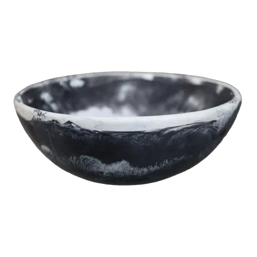 Black & White Swirl Serving Bowl