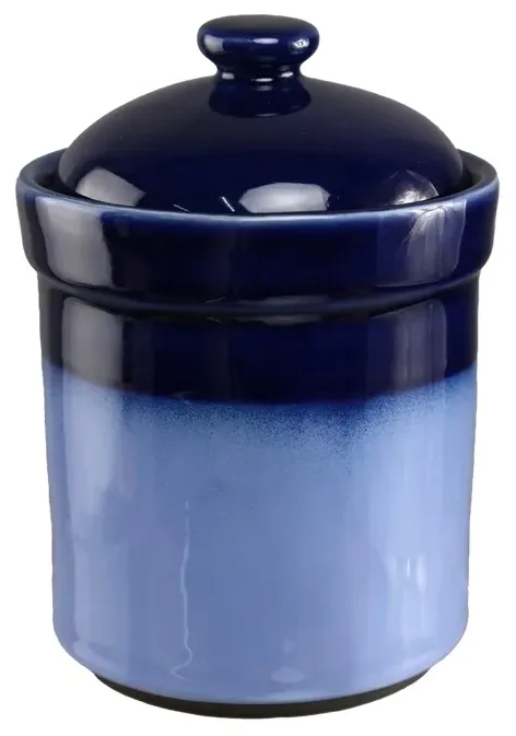 Gradient Blue Ceramic Canister