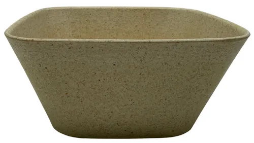 Beige Bamboo Serving Bowl