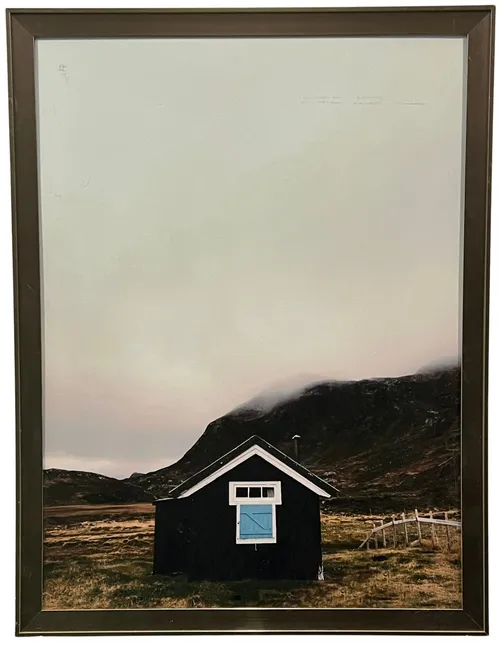House In Countryside In Wood Frame