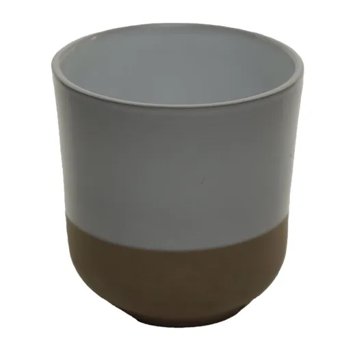 White Dipped With Sandy Base & No Handle Mug