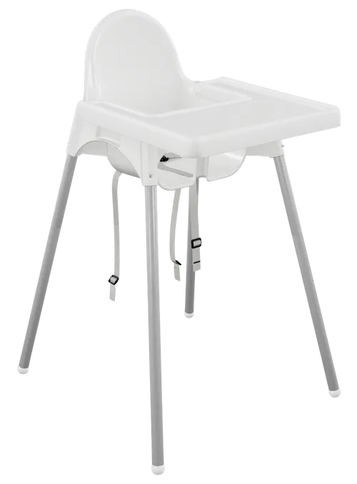White High Chair With Tray
