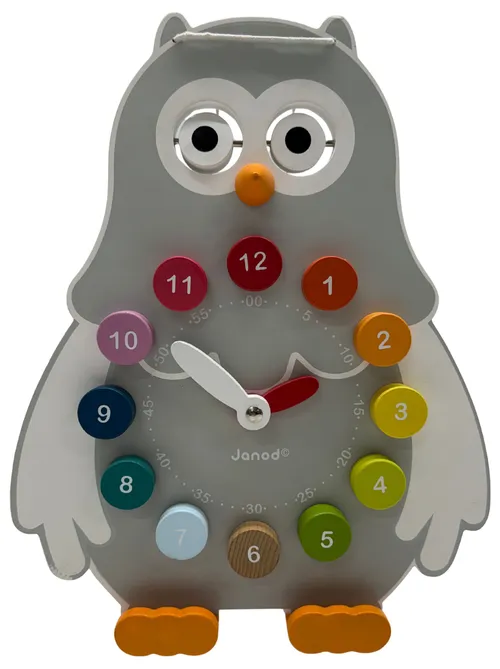Wood Owl Education Teaching Time Clock