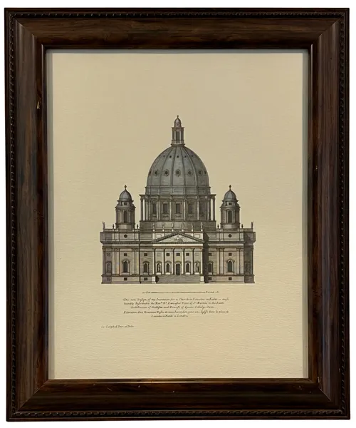 Architectural Illustration In Wood Frame