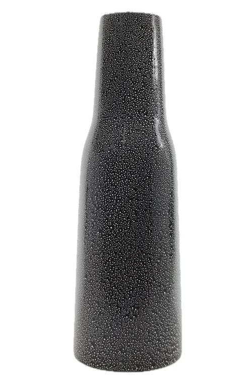 Black Strep Throat Ceramic Vase
