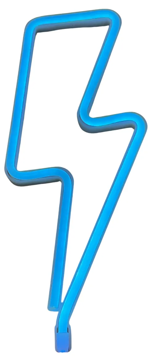 Blue Lightening Neon LED Sign