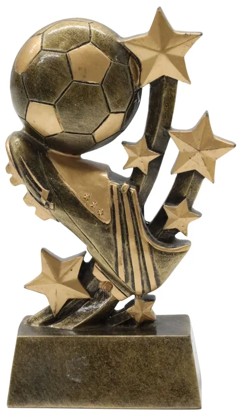 Bronze Soccer Ball & Shoe Trophy Award