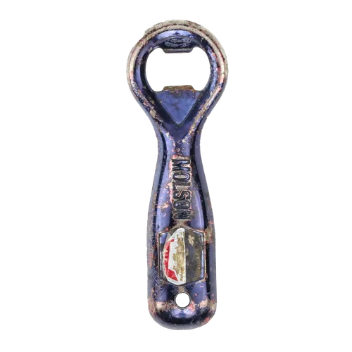 Aged Blue Metallic Bottle Opener
