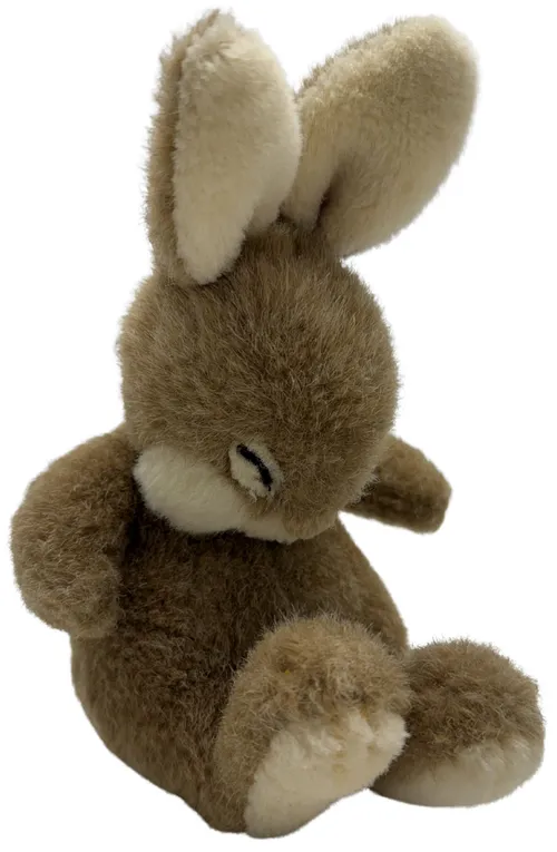 Brown Stuffed Sleepy Bunny Rabbit Plush
