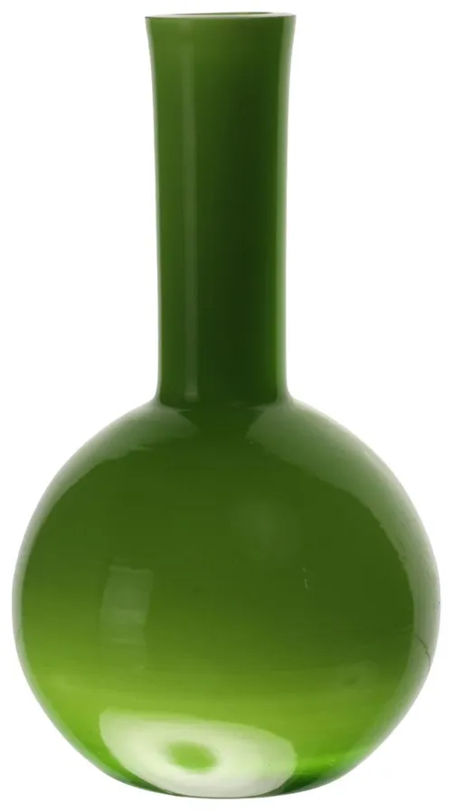 Green Glass Ball Vase