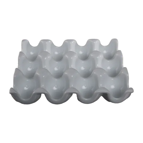 White Ceramic Egg Carton Holder