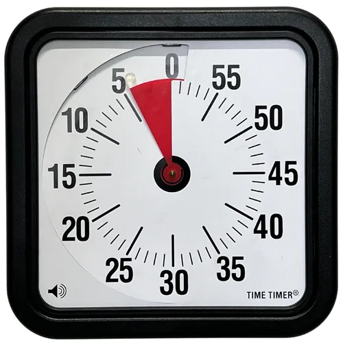 Black & White Clock Timer Wall Mount & Tabletop