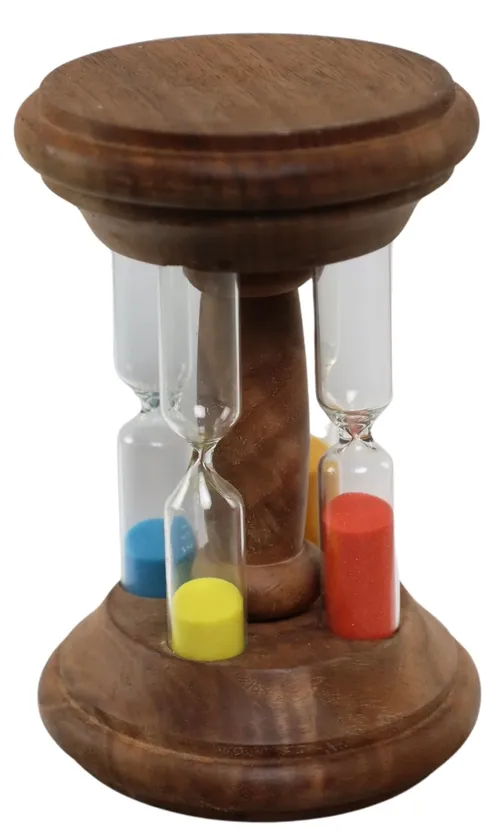 Wood & Multicolour Sand Timer