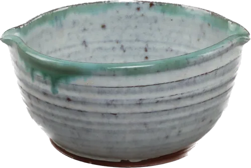 Whitewash Glazed Pottery Mixing Bowl Medium