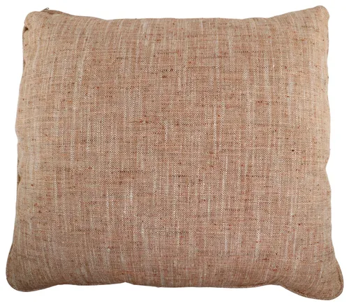 Peach Tweed Throw Pillow
