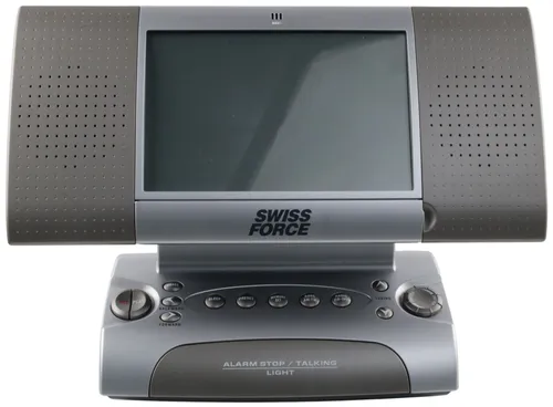 Silver Large Display Alarm Clock & Radio