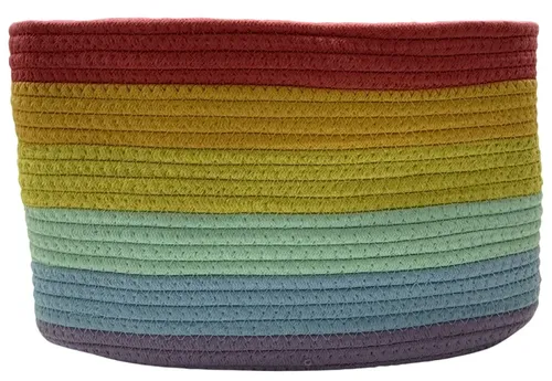 Rainbow Woven Storage Basket 