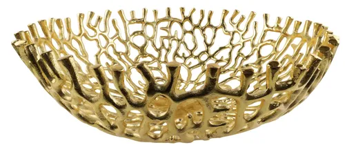 Gold Metal Coral Decorative Bowl