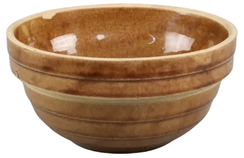 Antique Brown Ribbed Mixing Bowl