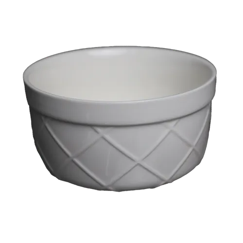 White Embossed Harlequin Small Bowl