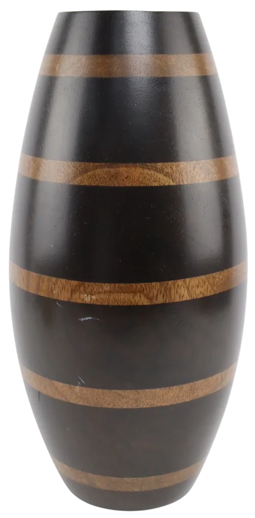 Dark & Medium Wood Banding Vase