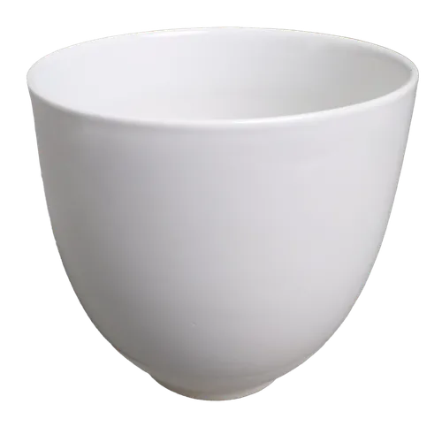 Tall Narrow White Ceramic Mixing Bowl - Small