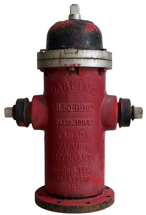 Real Red & Black Fire Hydrant